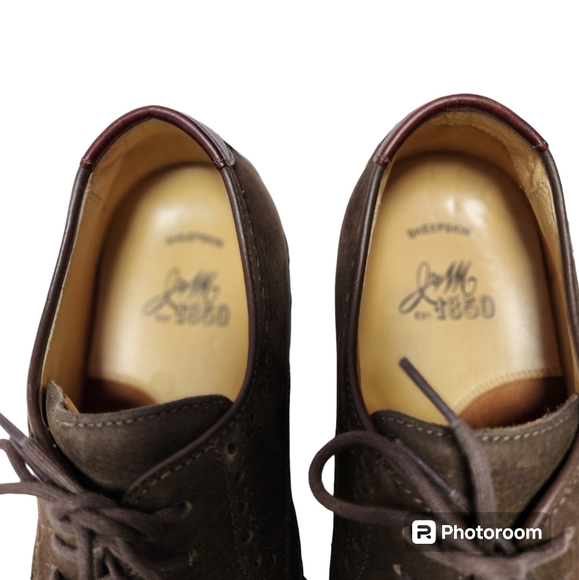 Johnston & Murphy 1850 Sheepskin men's loafers suede size 8.5 US - Picture 3 of 11